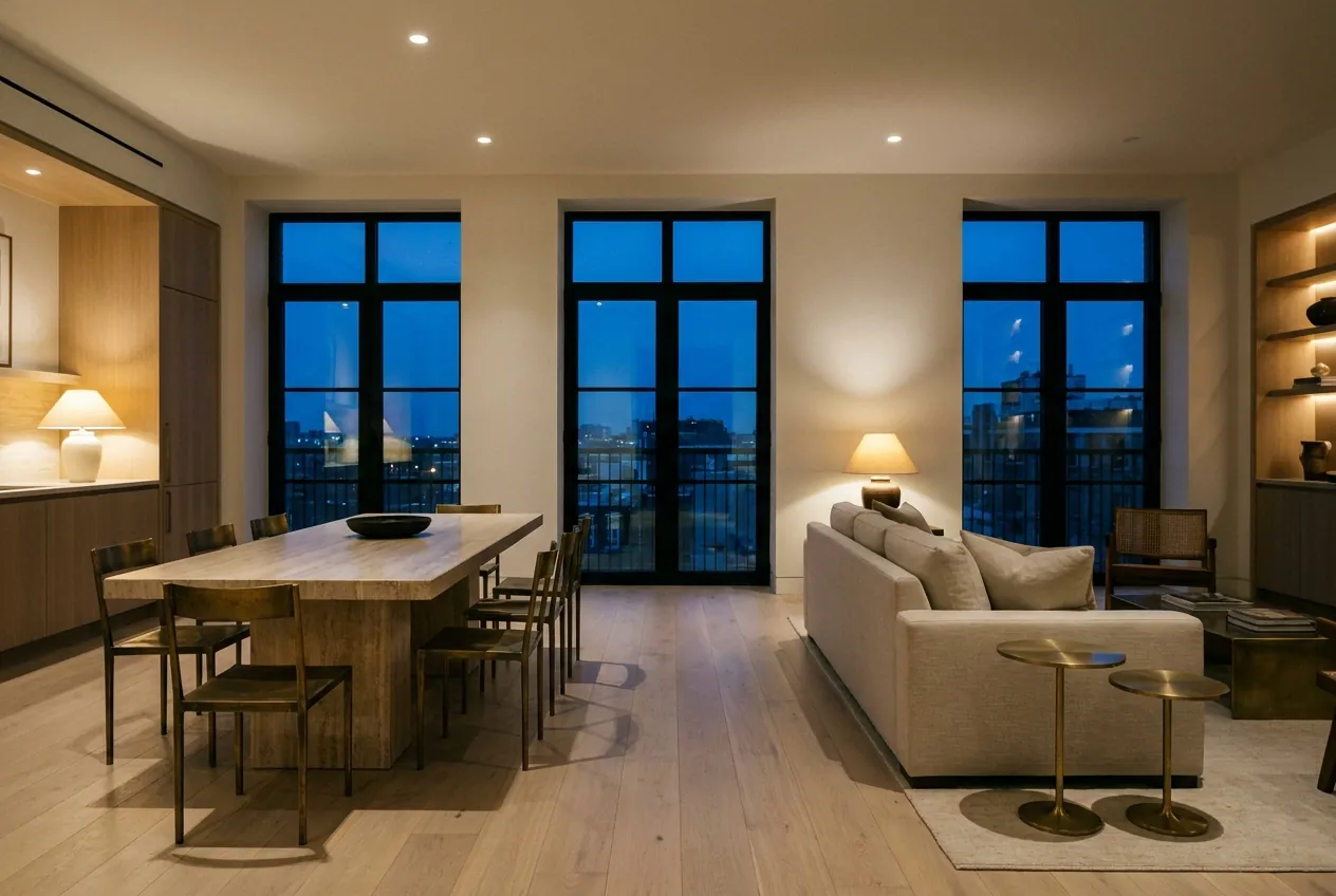 Muestra: Comedor · atardecer